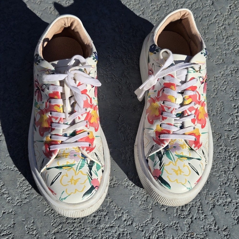 Ted Baker LONNIA-Sketchy Sz 7.5 Magnolia Platform Trainer Sneakers - Picture 4 of 12